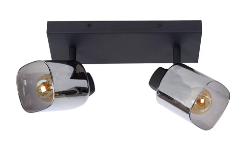 Lucide ALION - Ceiling spotlight - 2xE14 - Black - turned off